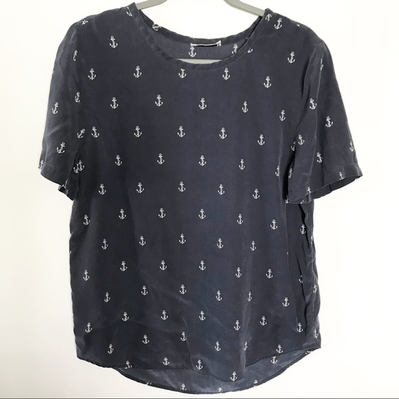 Equipment Riley Silk Anchor Print Tee - Picture 4 of 6